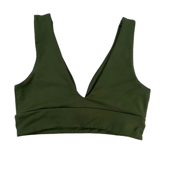 Reformation Dani Ecomove V-Neck Cross Back Bra XS stretchy - Picture 2 of 5